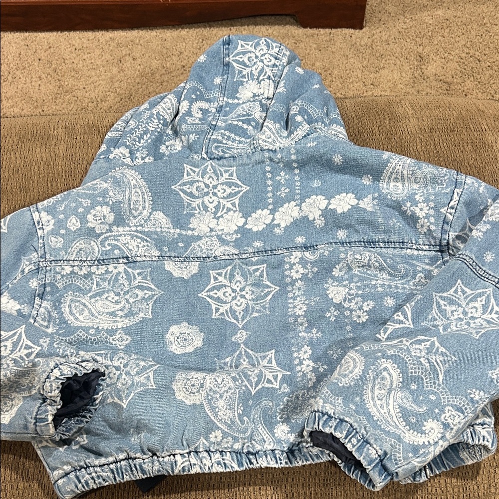 Blue Paisley Hooded Jacket - Picture 5 of 5